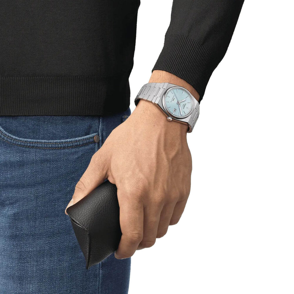 Tissot PRX Powermatic 80 40mm Ice Blue Dial Bracelet Watch image number 4