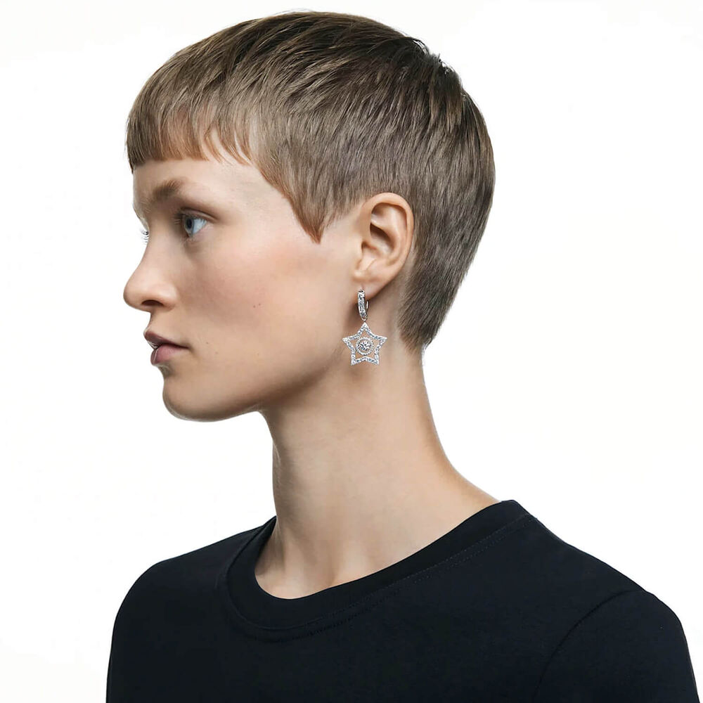 Swarovski Stella Cubic Zirconia Star Drop Earrings image number 4