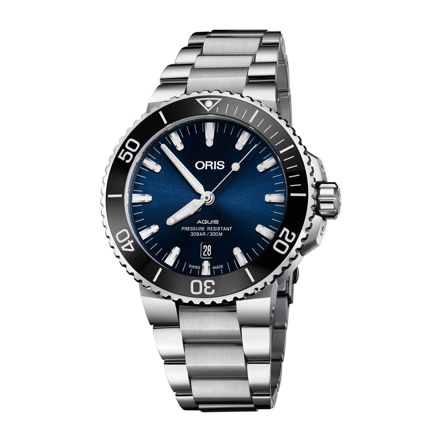 Oris Aquis Date Automatic Blue Dial Mens Watch at Fraser Hart