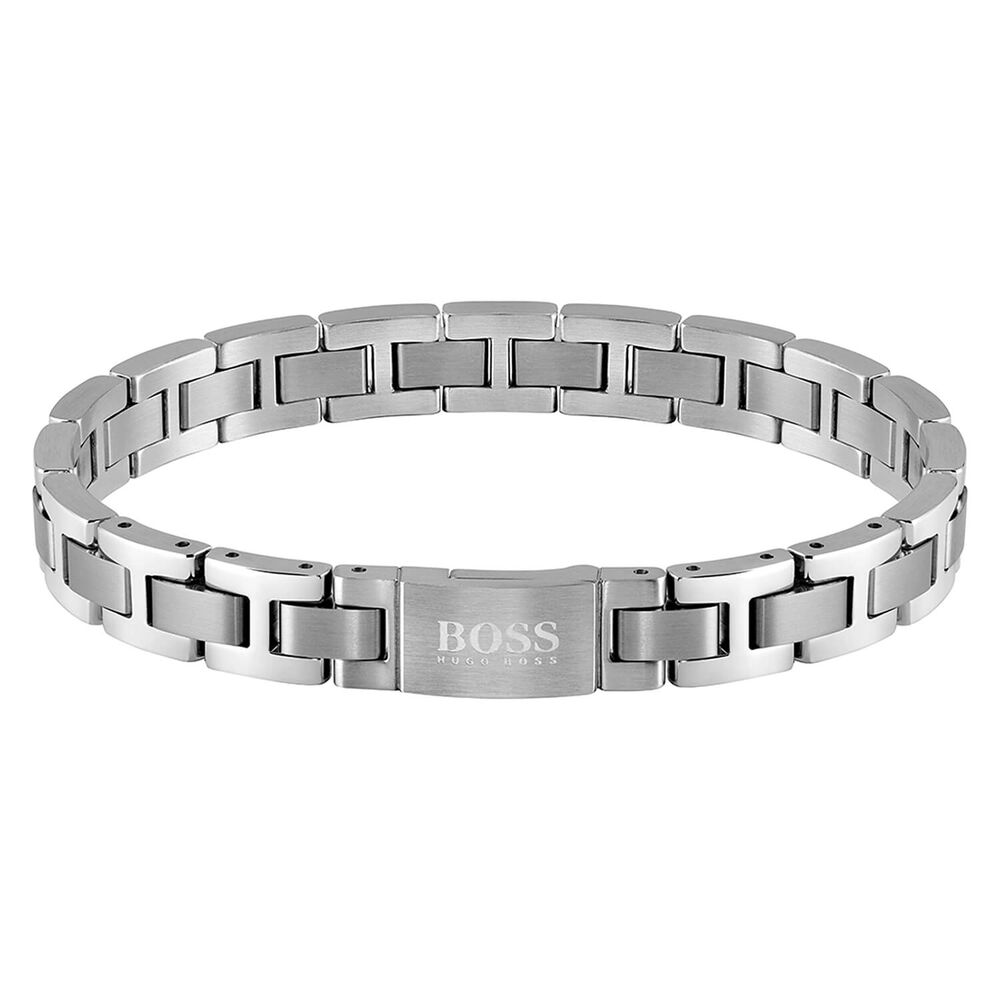 BOSS Gents Metal Link Essentials Stainless Steel Bracelet image number 0
