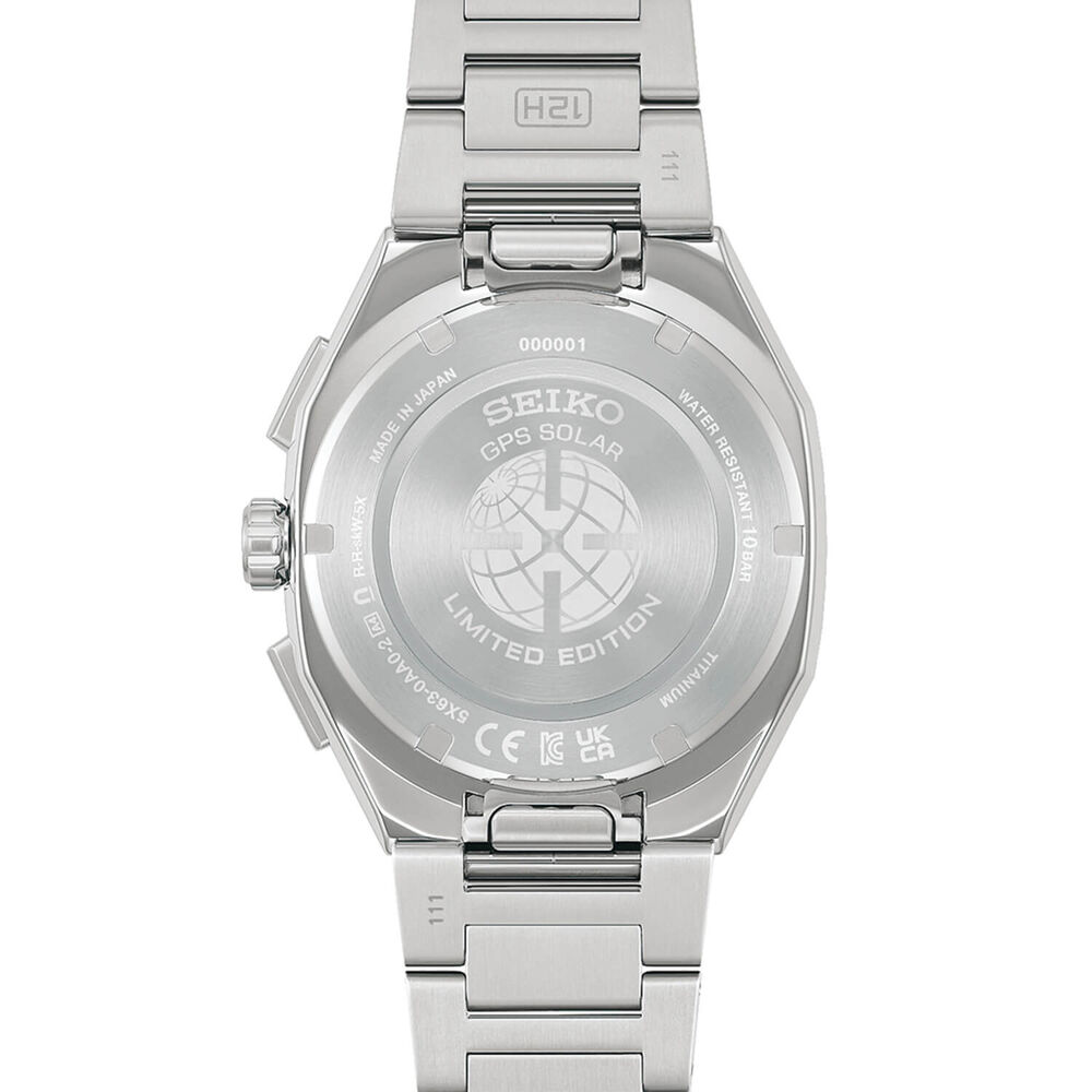 Seiko 145th Anniversary Astron GPS Solar 5X63 White-Silver Dial Titanium Bracelet Watch