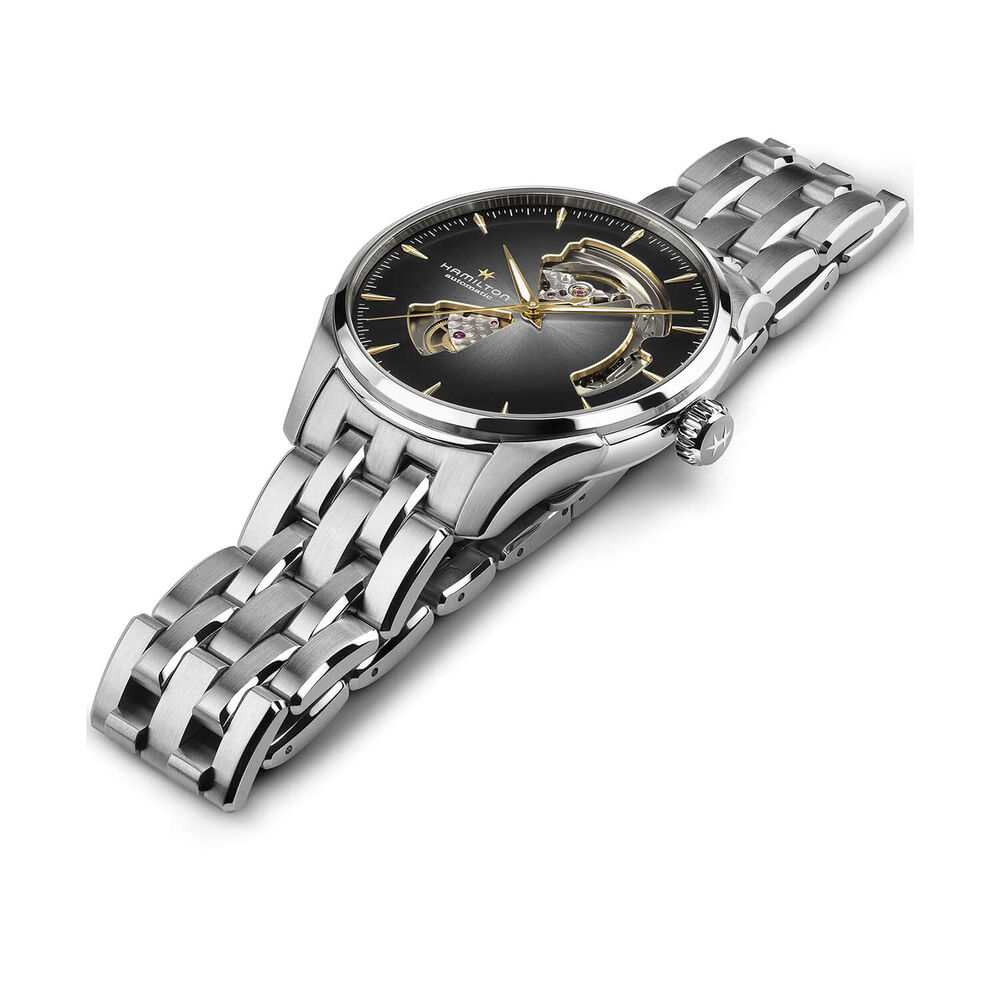 Hamilton Jazzmaster Open Heart 40mm Sunray Silver Dial Stainless Steel Bracelet Watch