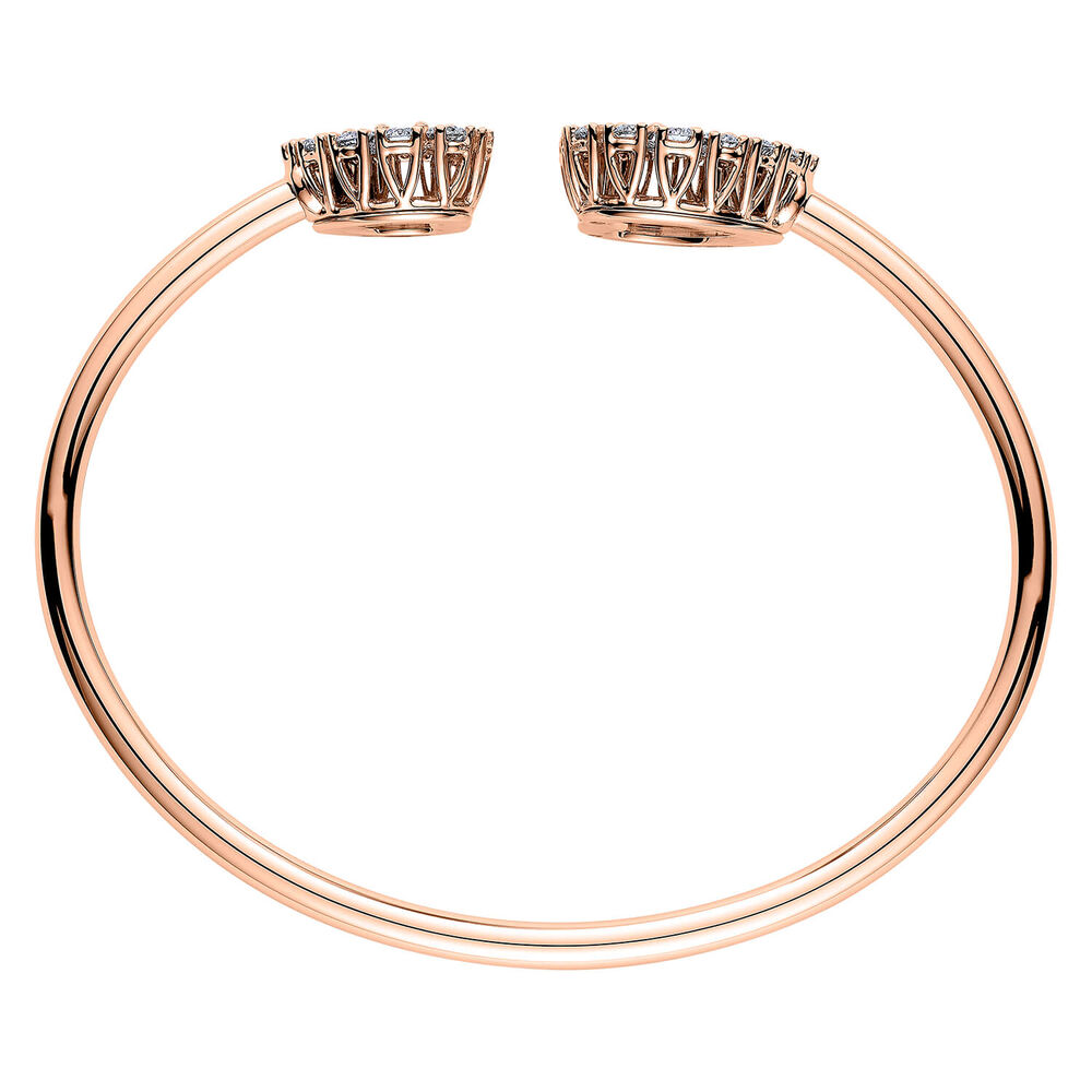 Chopard Happy Diamonds 18ct Rose Gold 1.52ct Multi Diamonds Heart Bangle image number 2