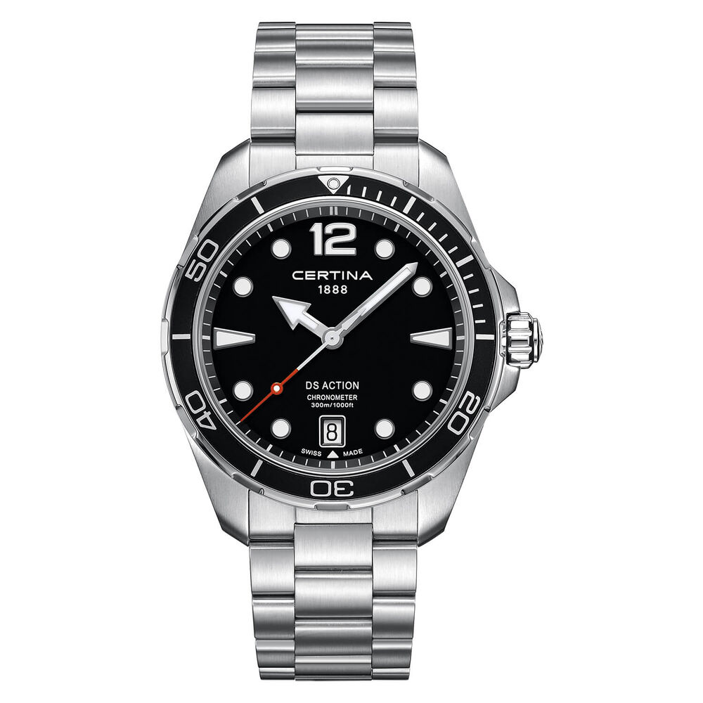 Certina Aqua DS Action Gent Black Dial Stainless Steel Watch