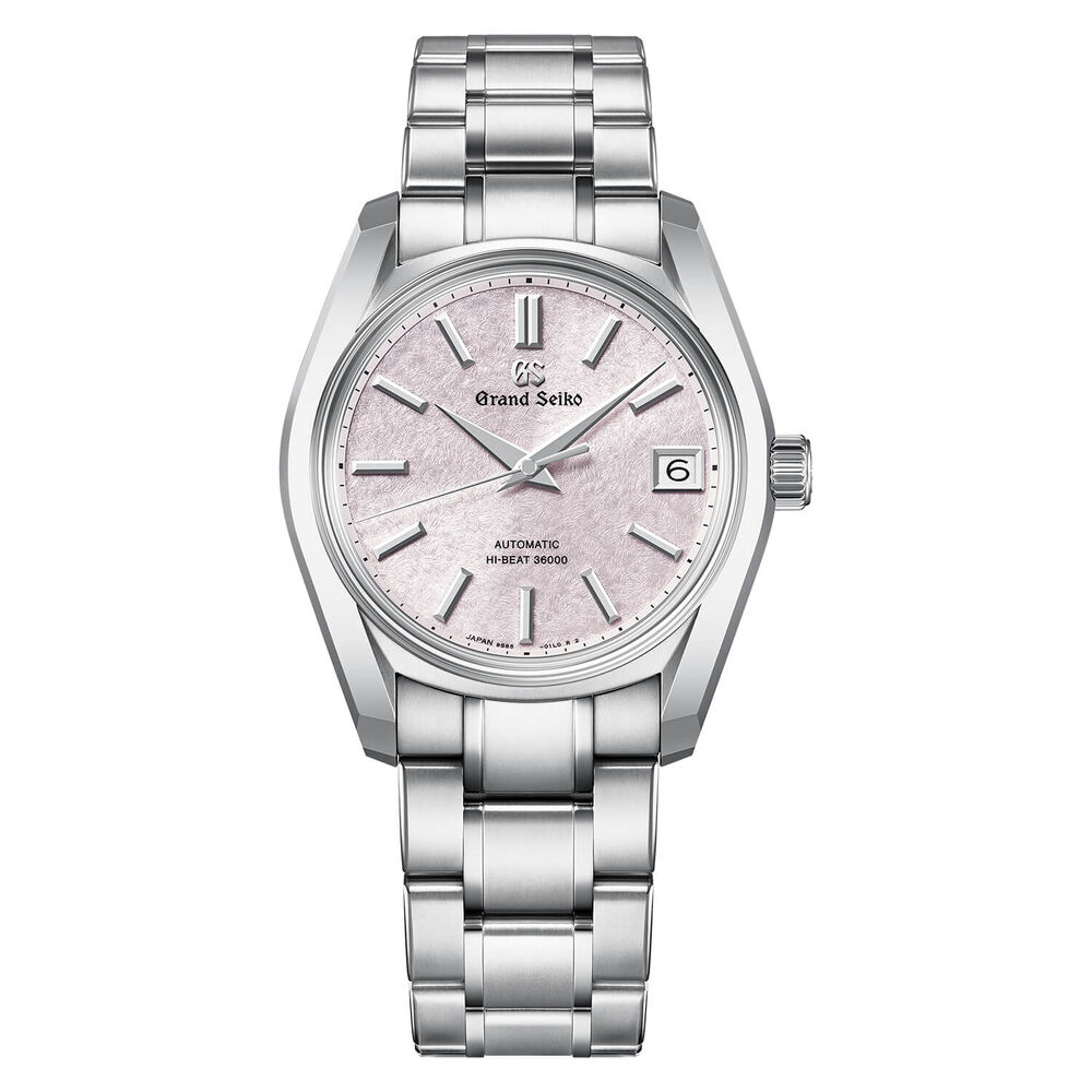 Grand Seiko 'Sakura-Kakushi' 62GS Hi-Beat 38mm Pink Dial Bracelet Watch