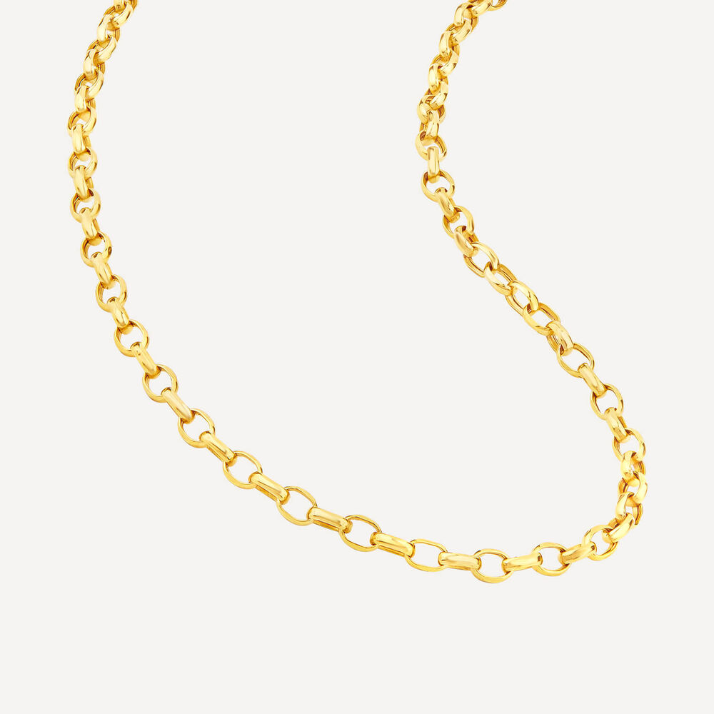 9ct Yellow Gold V-Small Belcher 22' Link Necklet image number 3