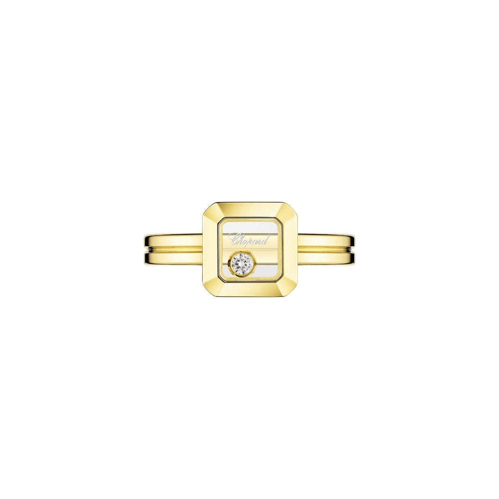 Chopard Happy Diamonds Icons 18ct Yellow Gold 0.05ct Diamond Square Ring image number 1