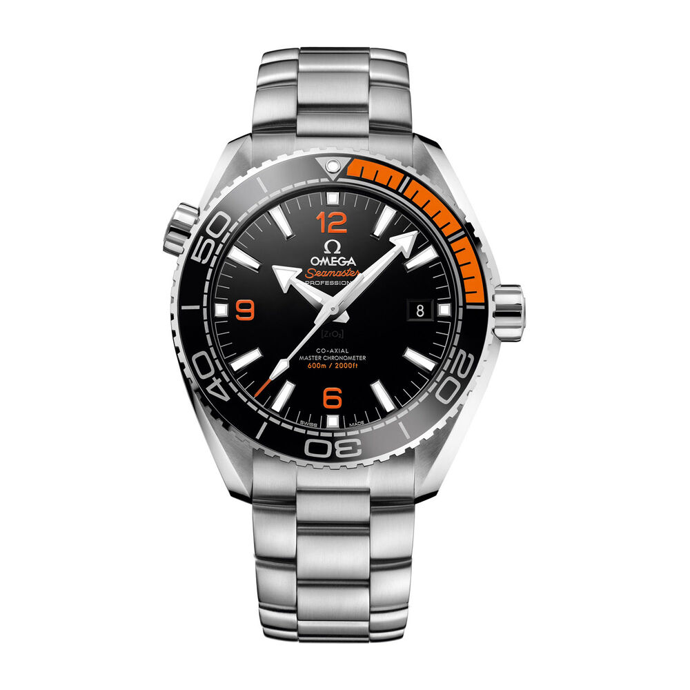 Omega Seamaster Planet Ocean Men's Black & Stainless Steel Bracelet Watch