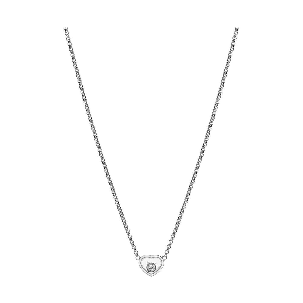 Chopard Happy Hearts 0.05ct Diamond 18ct White Gold Necklace