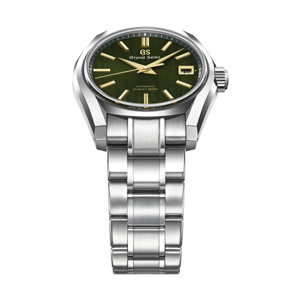 Grand Seiko Heritage The 'Rikka' Summer Breeze 40mm Dark Green Dial Steel Bracelet Watch image number 2