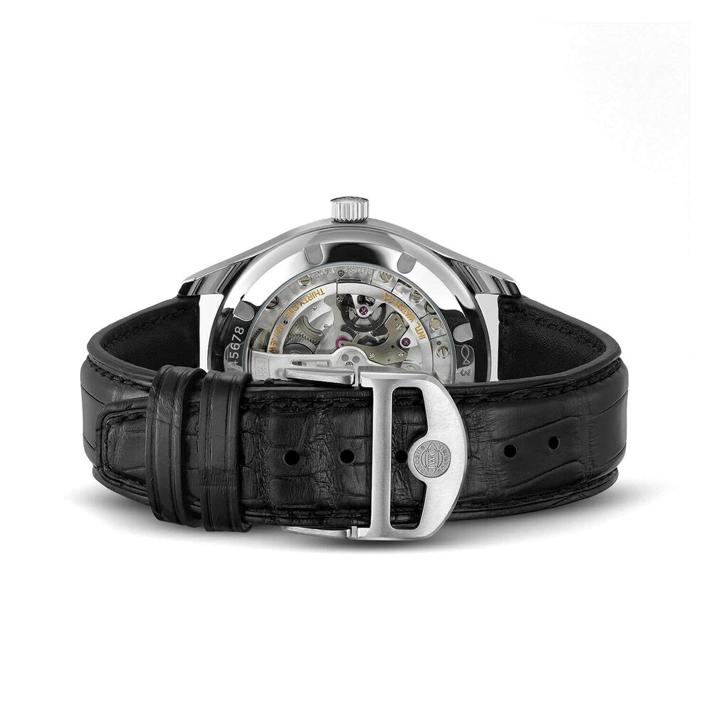 IWC Schaffhausen Portugieser Automatic 40 Silver Dial Black Strap Watch image number 2