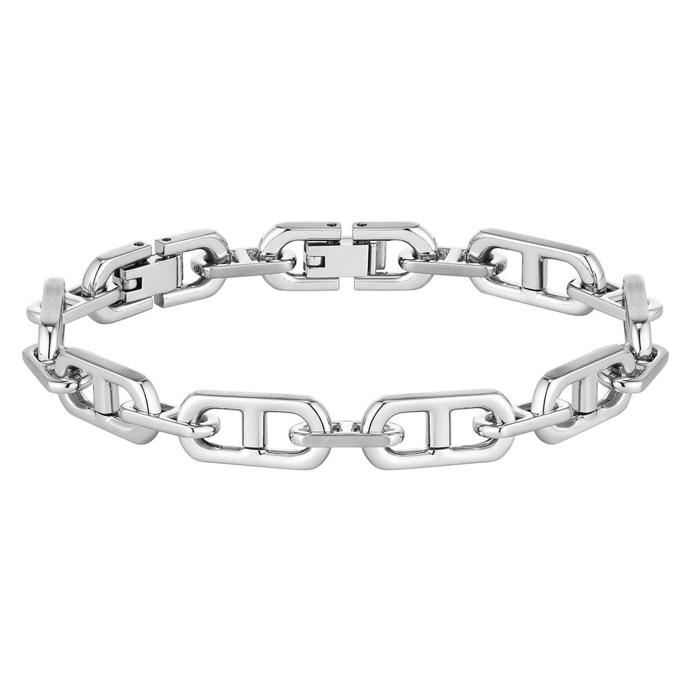 BOSS Kode Brushed & Polished Chain Steel Bracelet image number 0