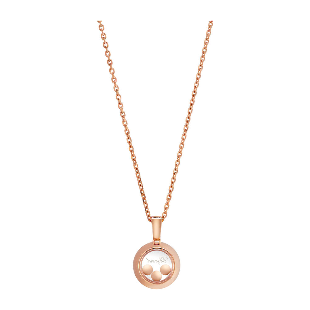 Chopard 18ct Rose Gold Happy Diamond Icon Round Pendant image number 1