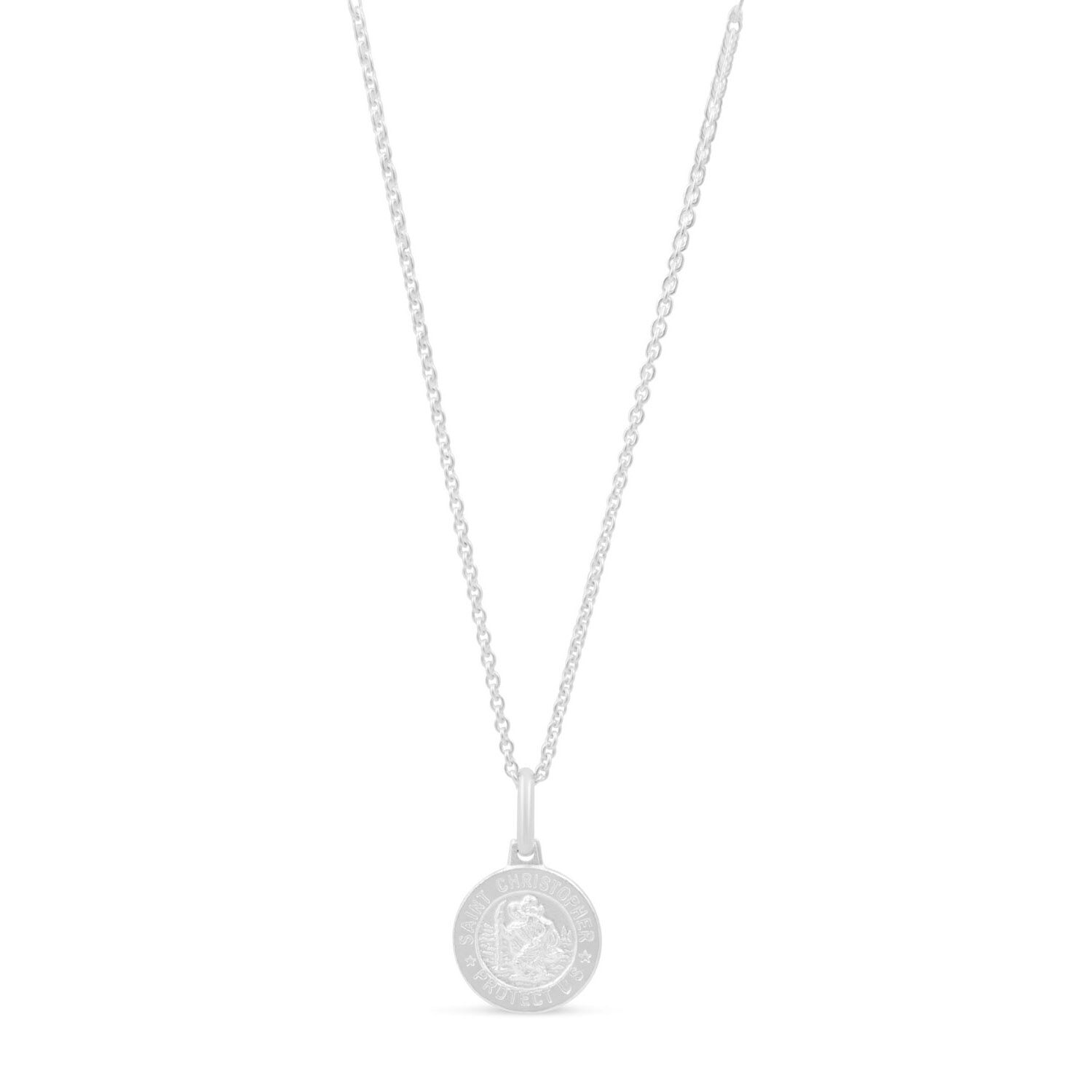 Sterling Silver Small St Christopher Pendant Chain Included