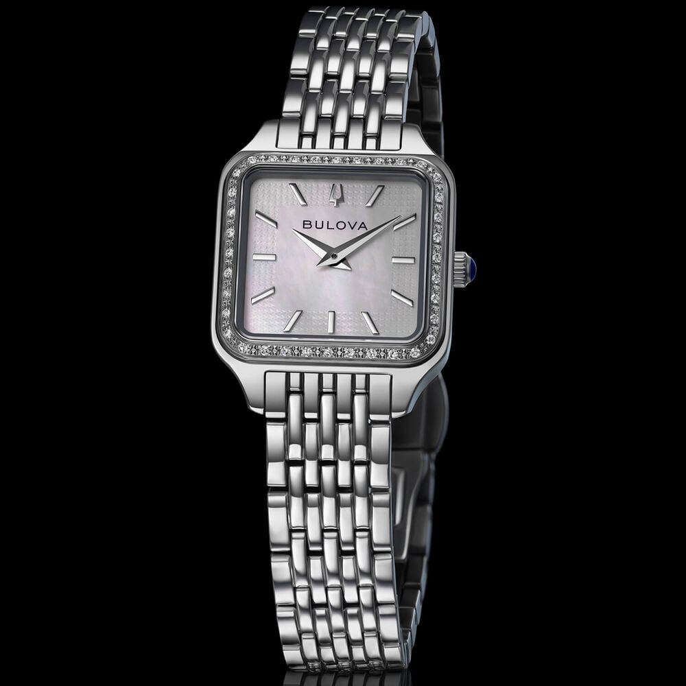 Bulova Sutton 23mm Mother of Pearl Dial Stainless Steel Bracelet Watch