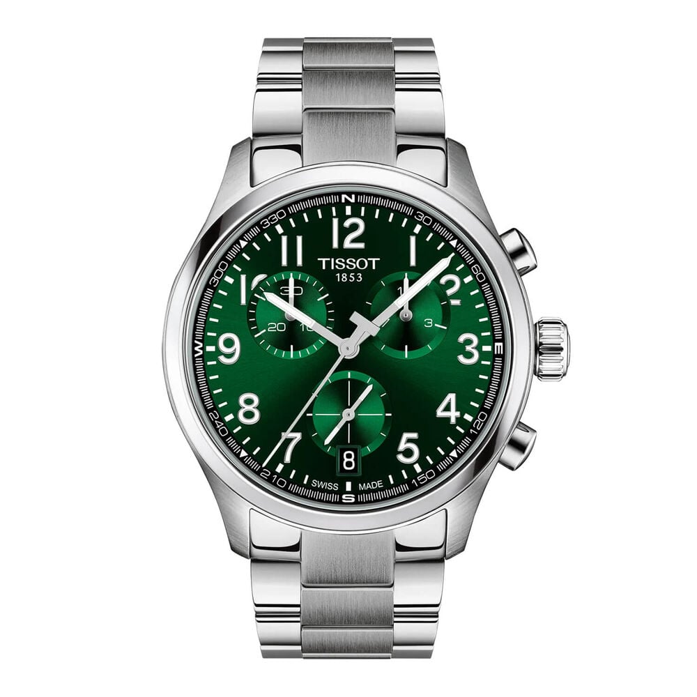 Tissot Chrono L 42mm Green Dial Stainless Steel Bracelet Chronograph Watch