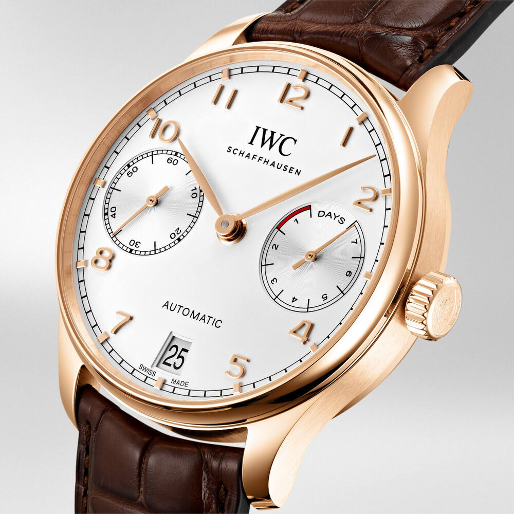 IWC Portugieser Automatic 7 Days' Power Reserve 18ct rose gold strap watch image number 1