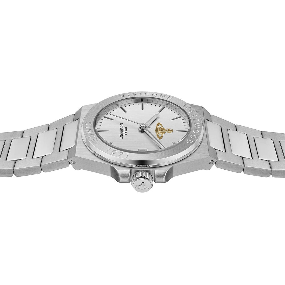 Vivienne Westwood The Hanwell 37mm Silver Dial Steel Bracelet Watch image number 3