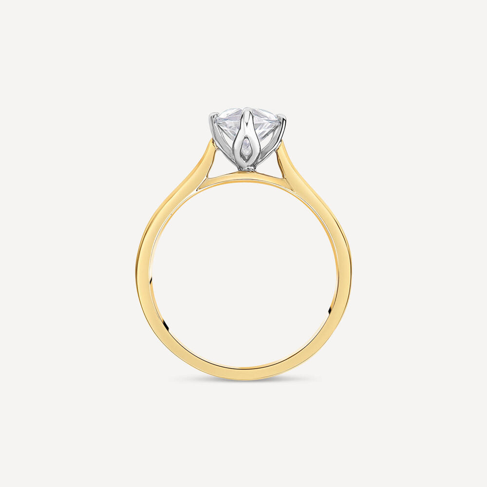 Born 18ct Yellow Gold 1.00ct Marquise Solitaire Diamond Ring image number 3