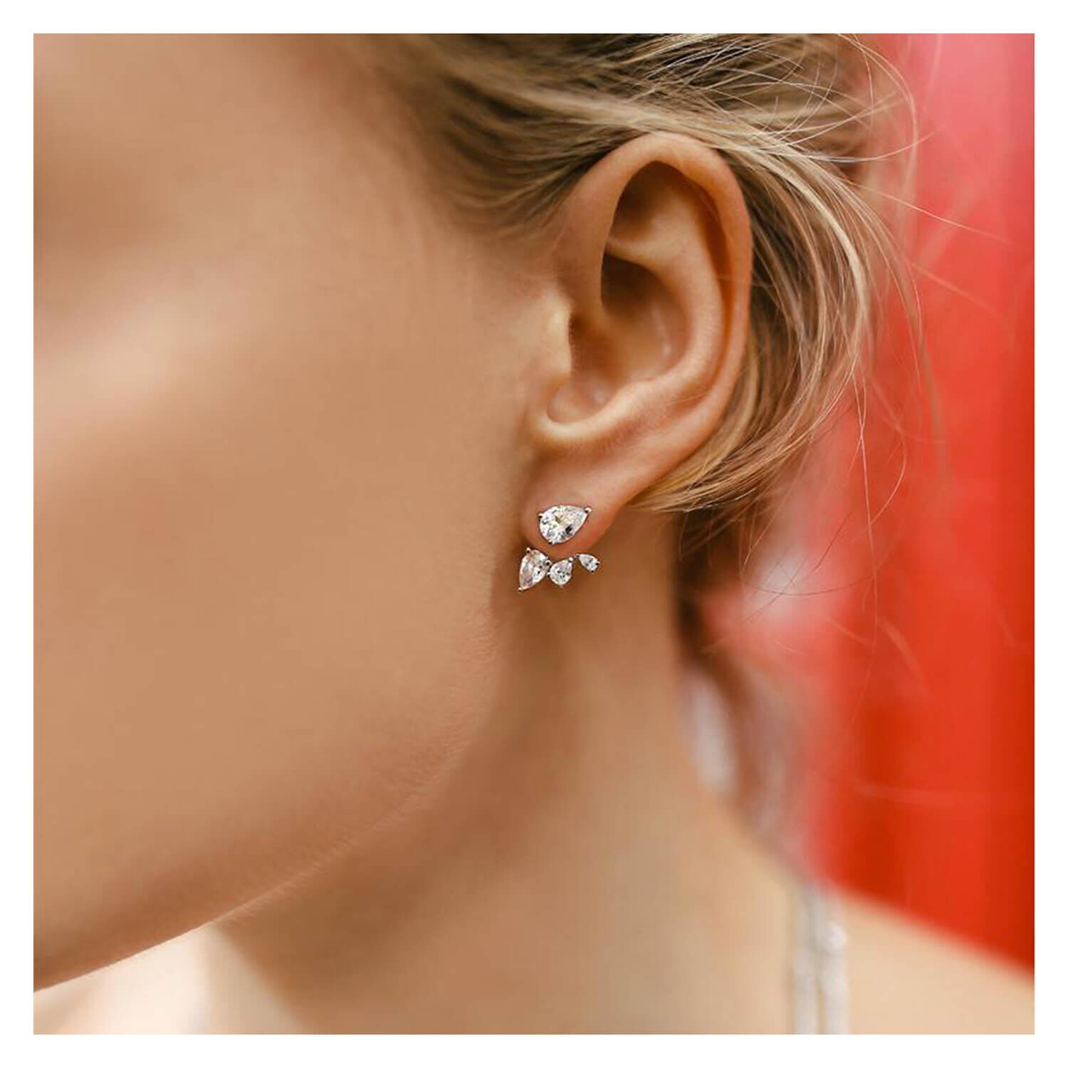 Carat Silver Navis Ear Jackets at Fraser Hart
