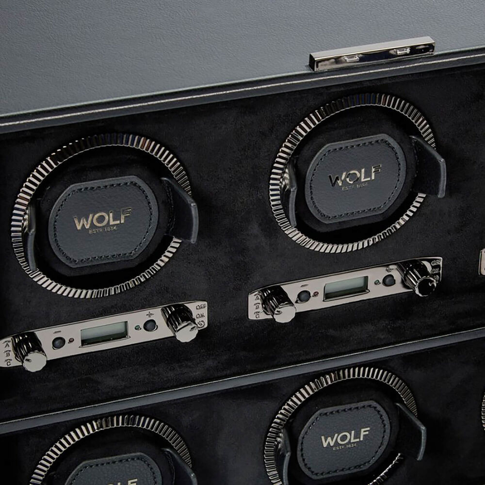 WOLF British Racing 6 Piece Black Watch Winder