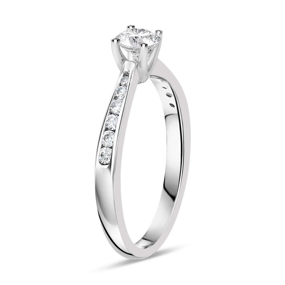 Ladies 18ct White Gold Solitaire Engagement Ring image number 3