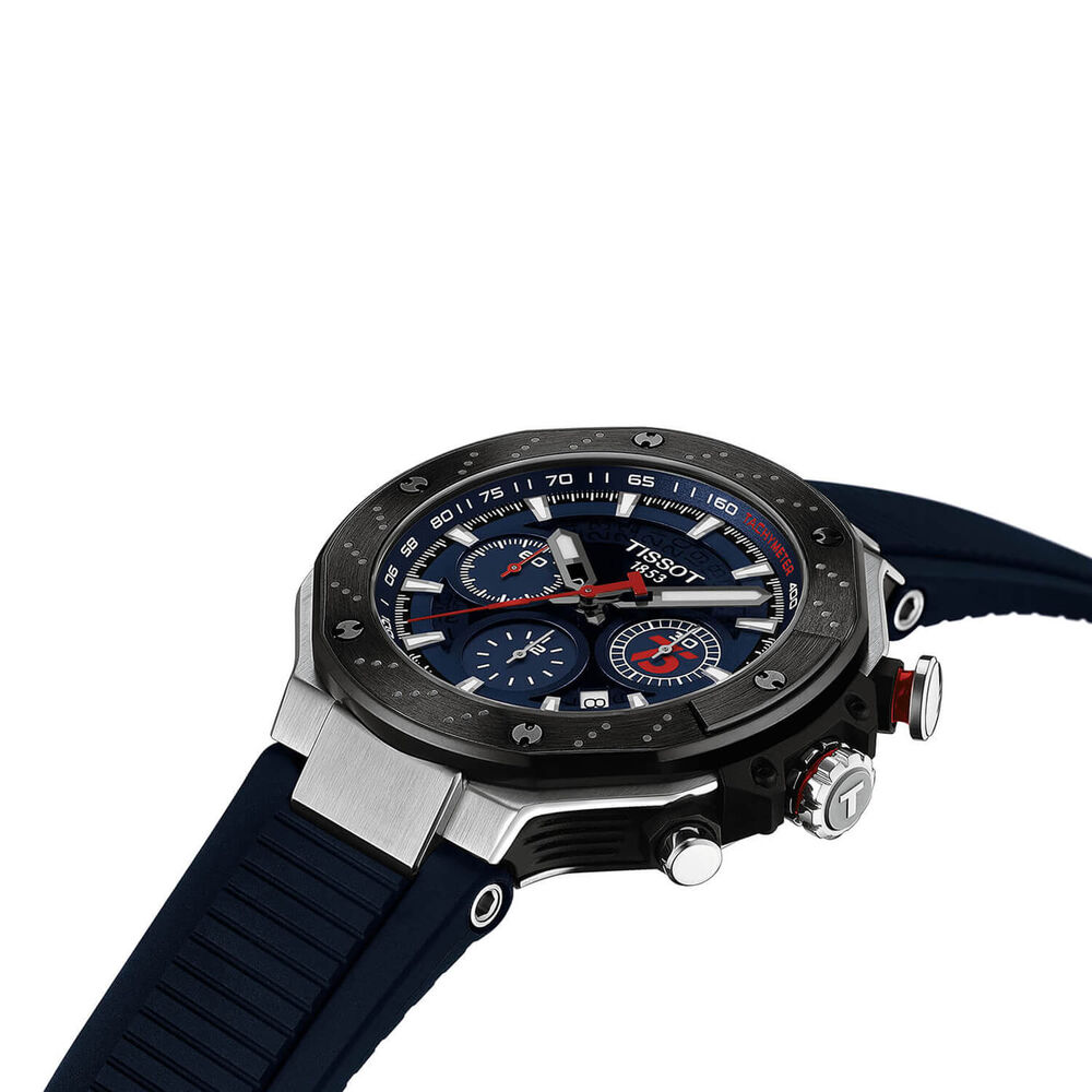 Tissot T-Race MotoGP™ Chronograph 2024 Limited Edition 45mm Blue Dial Silicon Strap Watch image number 1