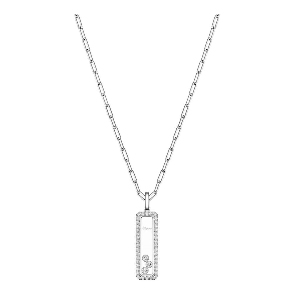 Chopard Happy Diamonds Icons 0.43ct Diamond 18ct White Gold Rectangular Pendant