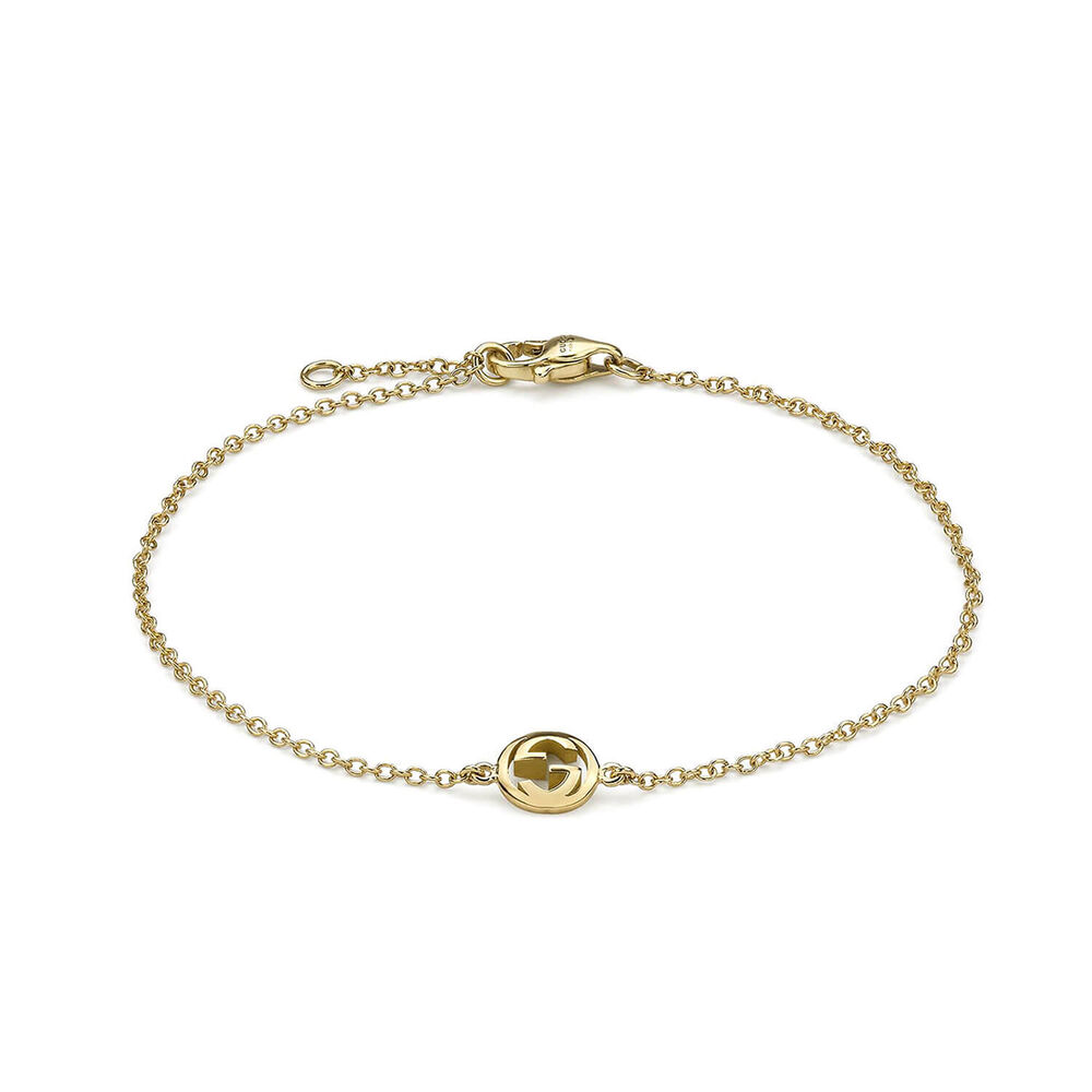 Gucci Interlocking G 18ct Yellow Gold Bracelet (Size M, 6.7'')