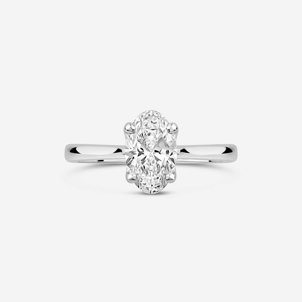 Born Platinum Lab Grown 1.20ct Oval Solitaire Diamond Ring image number 1