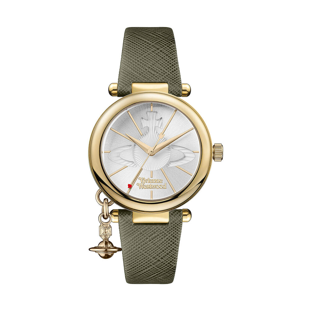 Vivienne Westwood Orb Pop 32mm Silver Dial Green Strap Watch image number 0