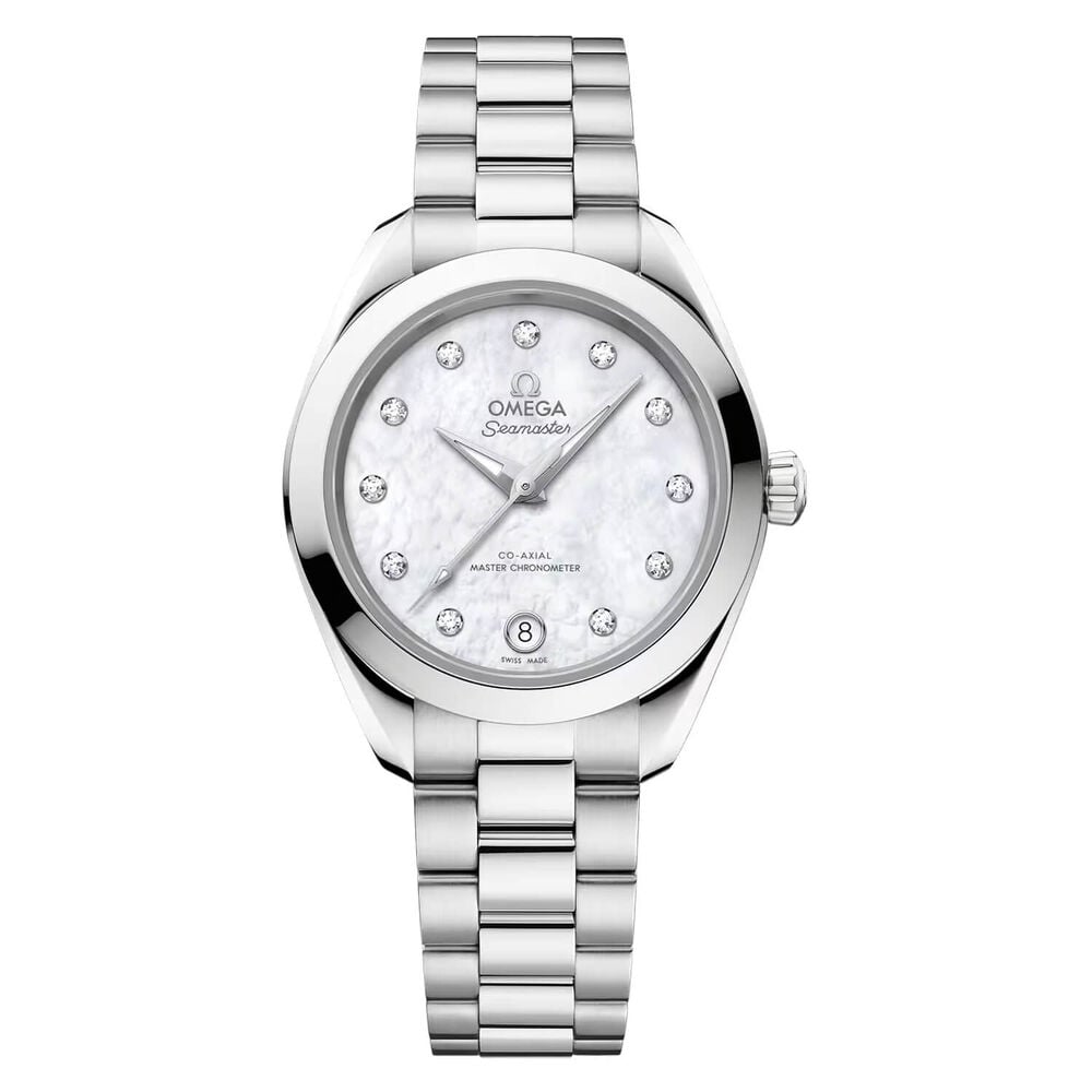 OMEGA Seamaster Aqua Terra 150M 30mm Mother of Pearl Dial Diamond Dots Steel Bracelet Watch