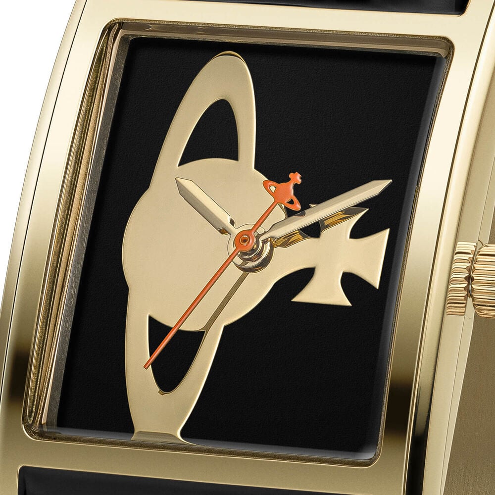 Vivienne Westwood Belvoir 25mm Black Dial Black & Gold Bangle Watch image number 2