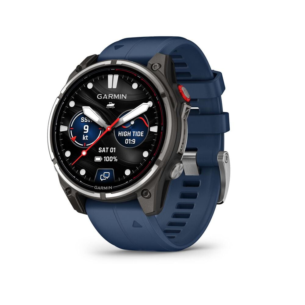 Garmin quatix 8 Pro AMOLED 47mm Marine GPS Blue Silicone Strap Watch