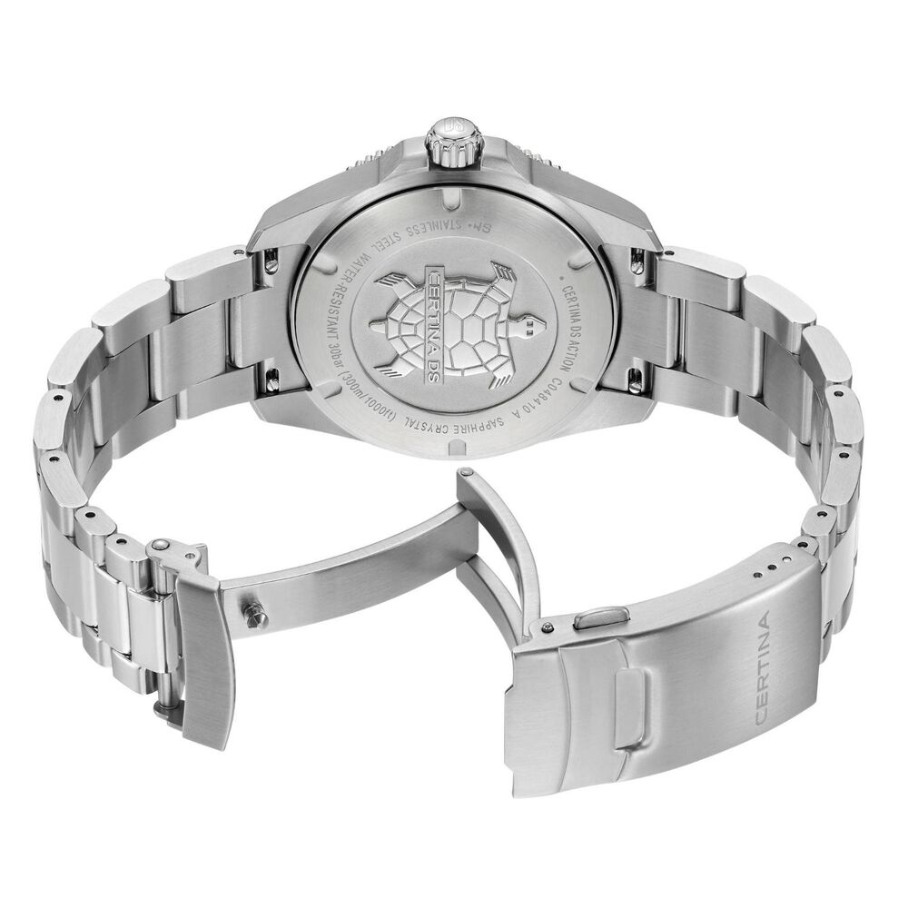 Certina DS Action 40mm Black Dial Stainless Steel Bracelet Watch image number 2