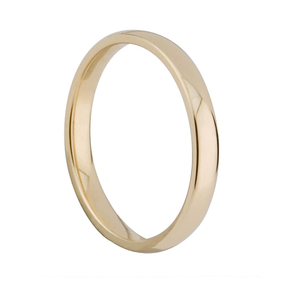 Ladies' 18ct gold 2.5mm classic court wedding ring image number 0