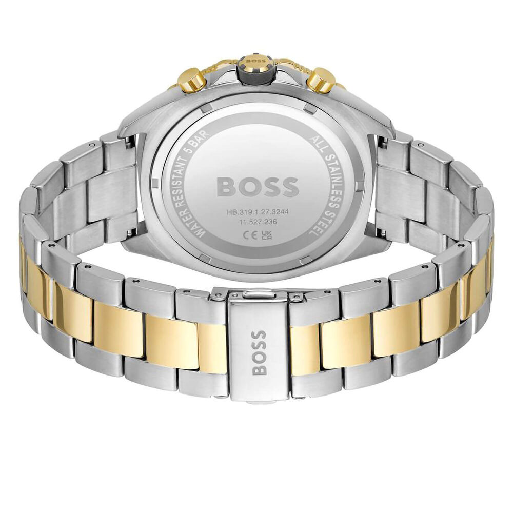 BOSS Energy 44mm Grey Dial Yellow Gold PVD & Steel Case Chronograph Watch image number 2
