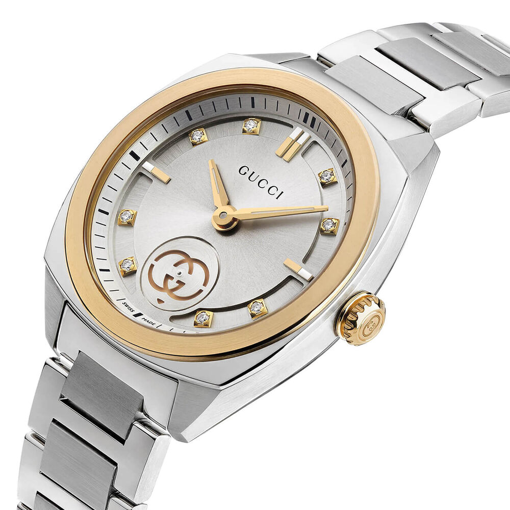 Gucci Interlocking 29mm Silver Dial Stainless Steel Bracelet Watch