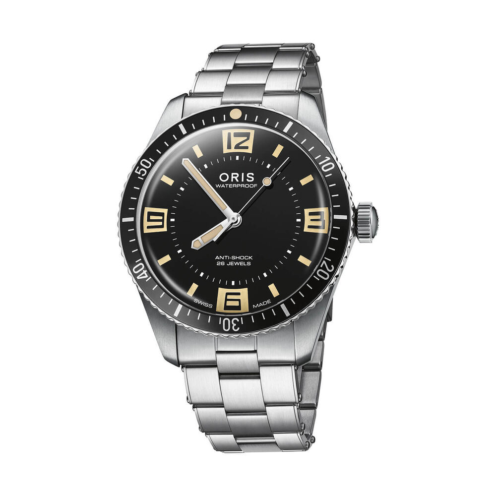 Oris Divers Sixty-Five 60th Anniversary Edition 40mm Black Dial Steel Bracelet Watch