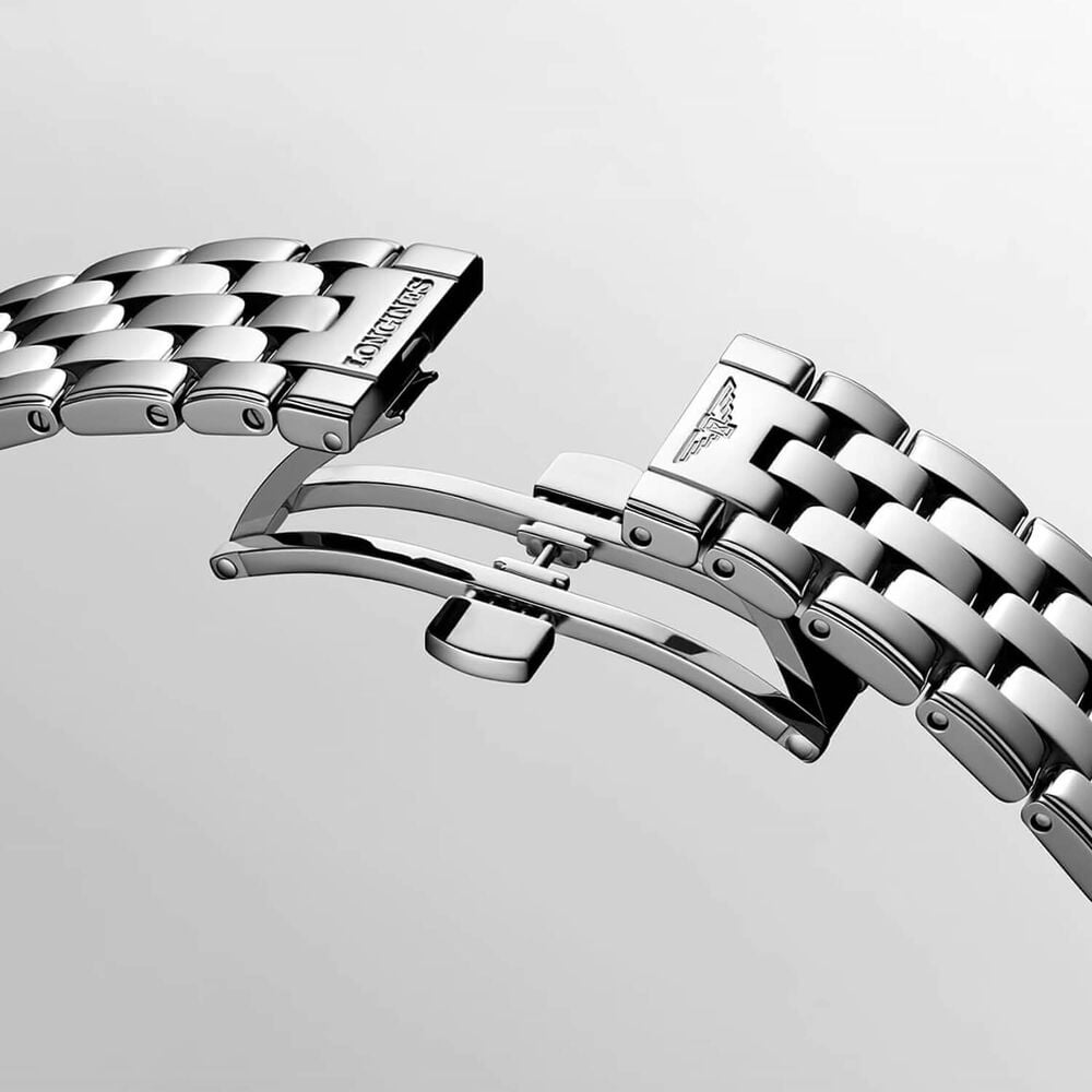 Longines Elegance Flagship Classic 40mm Green Dial Steel Bracelet Watch image number 5