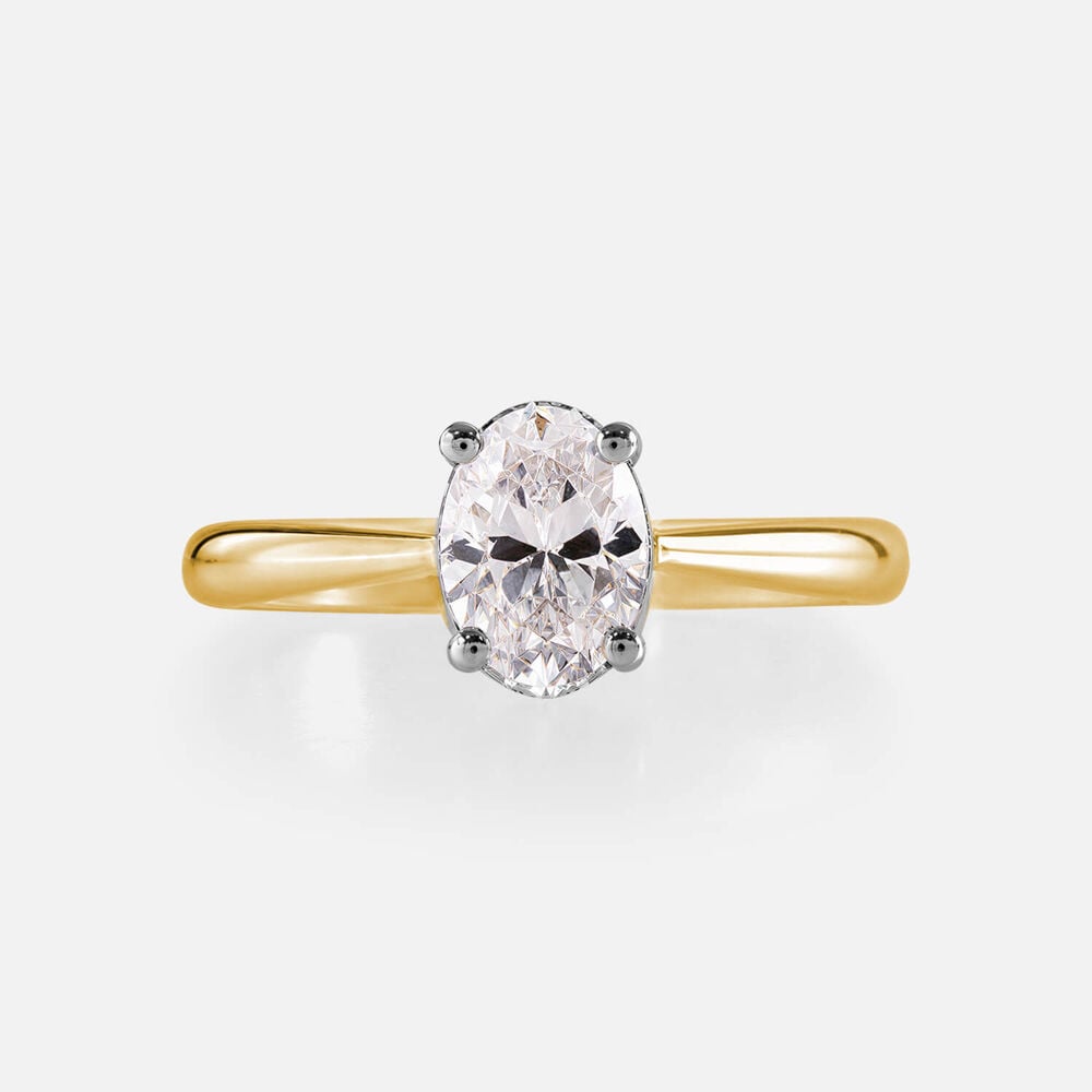 Prism 9ct Yellow Gold 0.50ct Oval Diamond Solitaire Ring