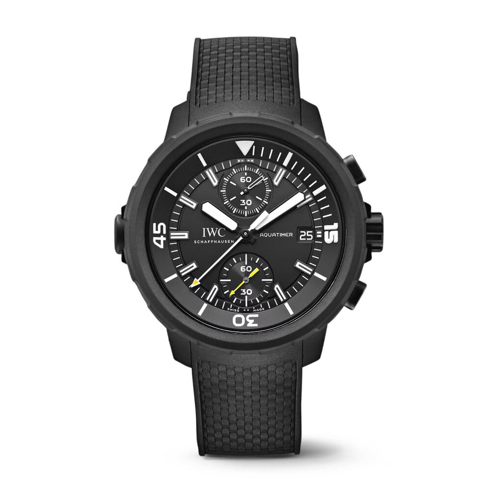 IWC Aquatimer Chronograph Edition 'Galapagos Islands' 45mm Black Dial Rubber Strap Watch image number 0
