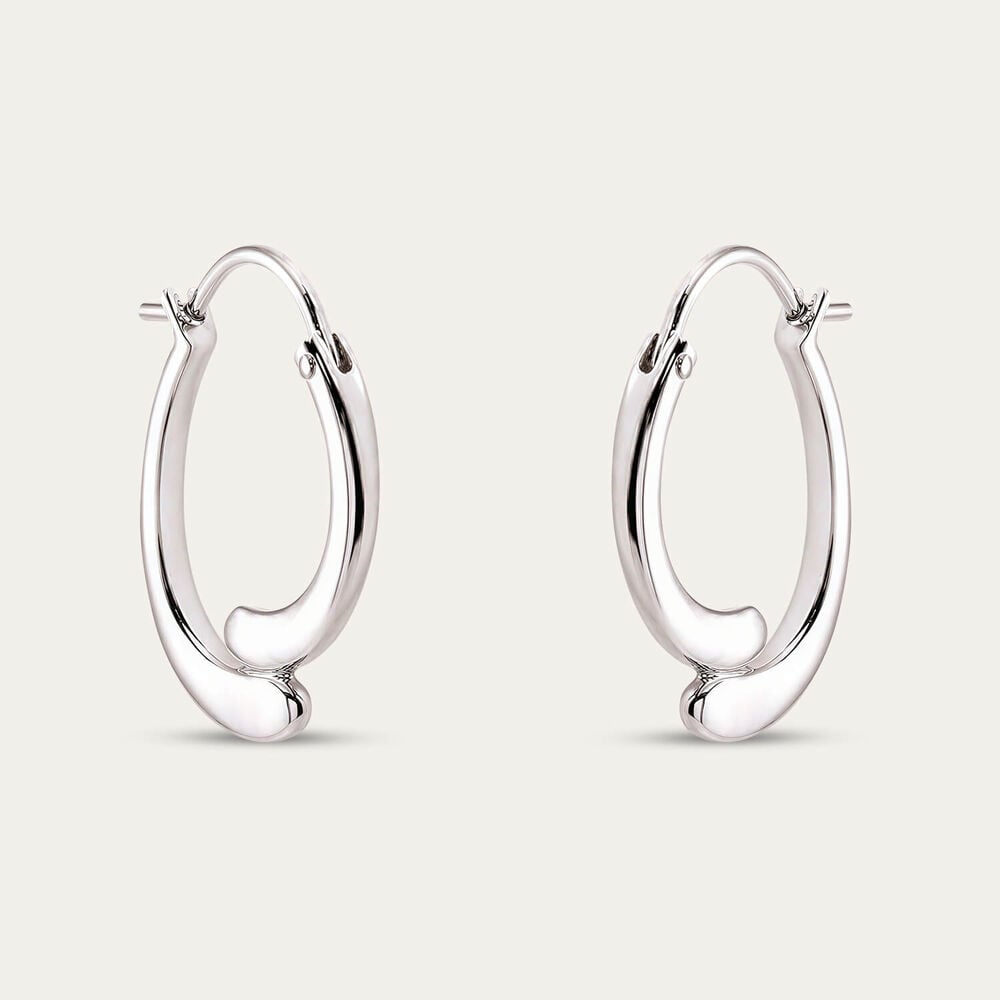 Sterling Silver Overlap Hoop Earrings