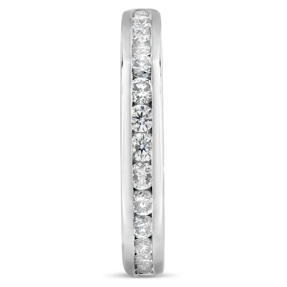 Ladies' platinum 0.50 carat diamond 3mm wedding ring image number 1