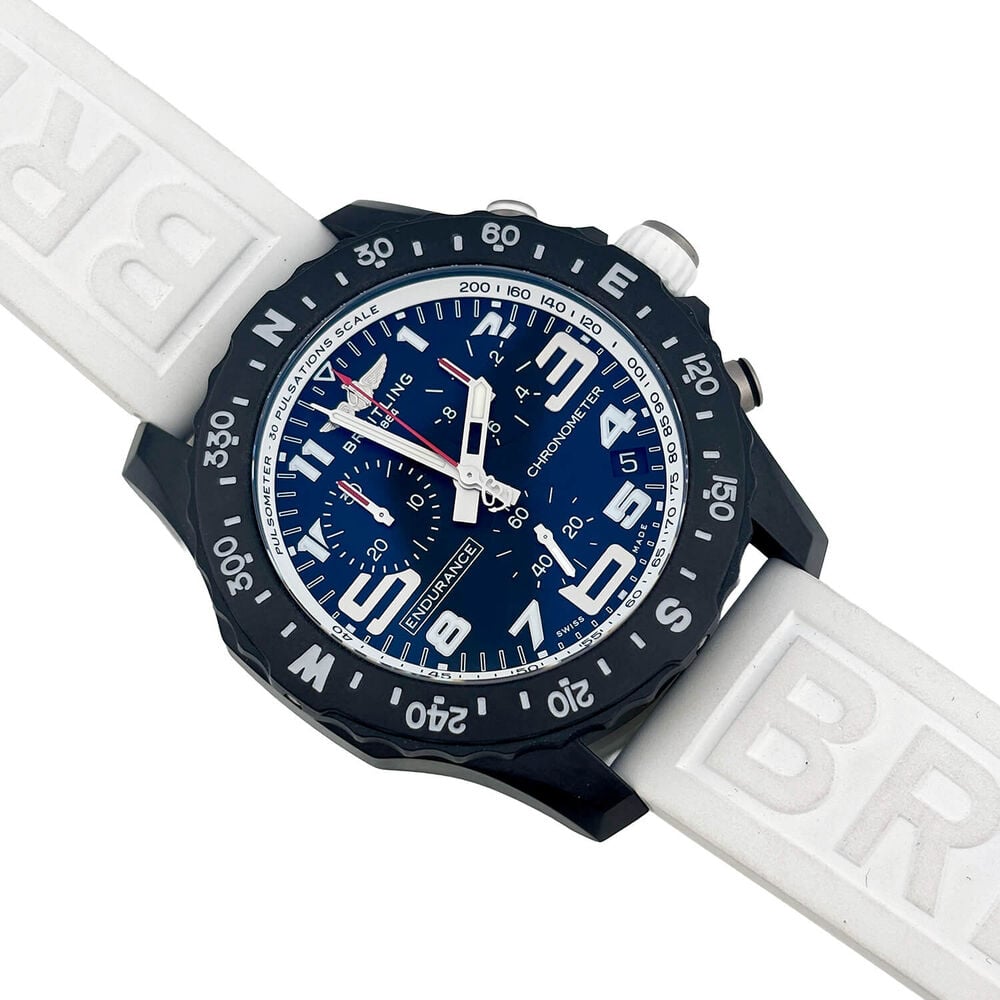 Pre-Owned Breitling Endurance Pro 44mm White Detail Rubber Strap Watch image number 1