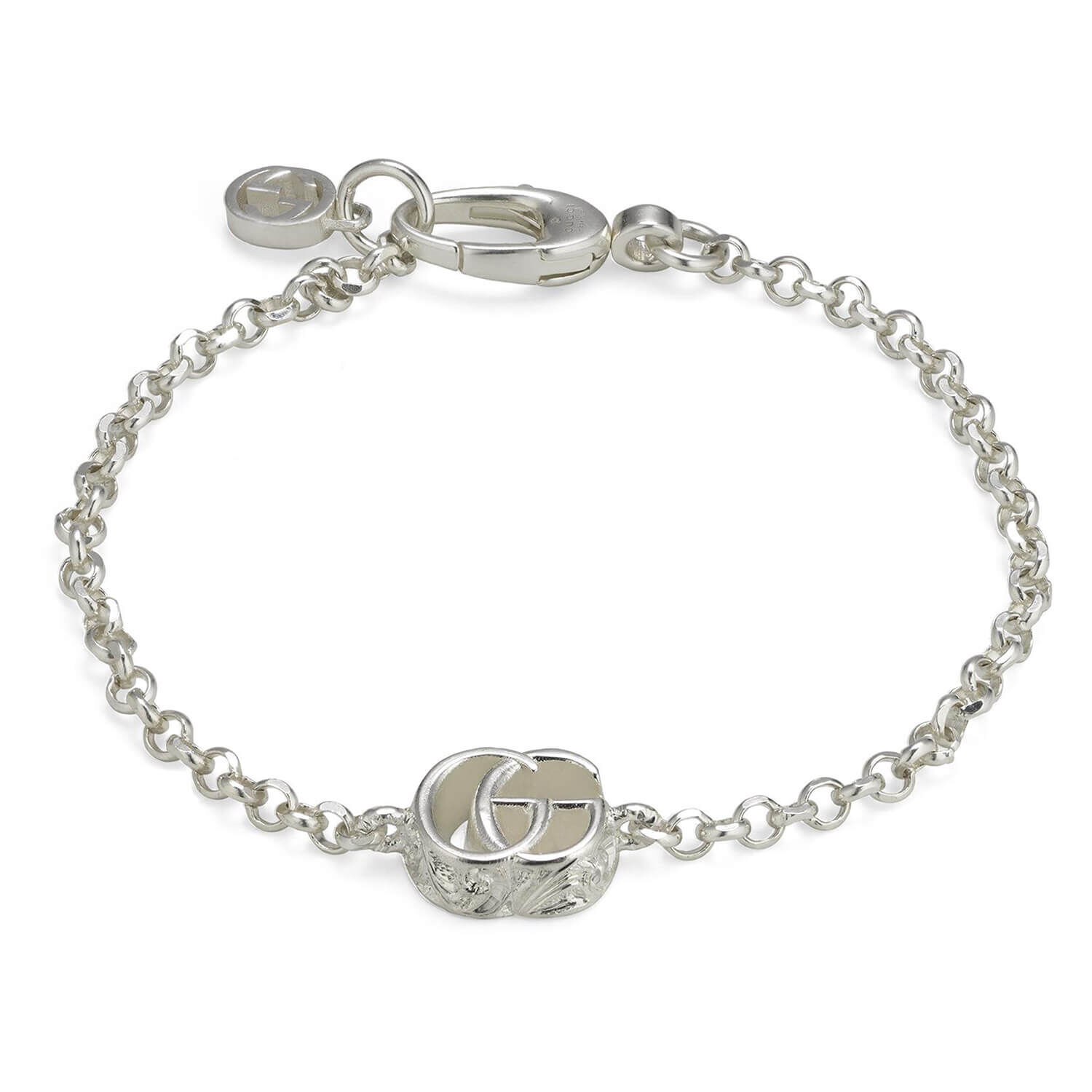 Gucci Sterling Silver Garden Feline Charm Bracelet