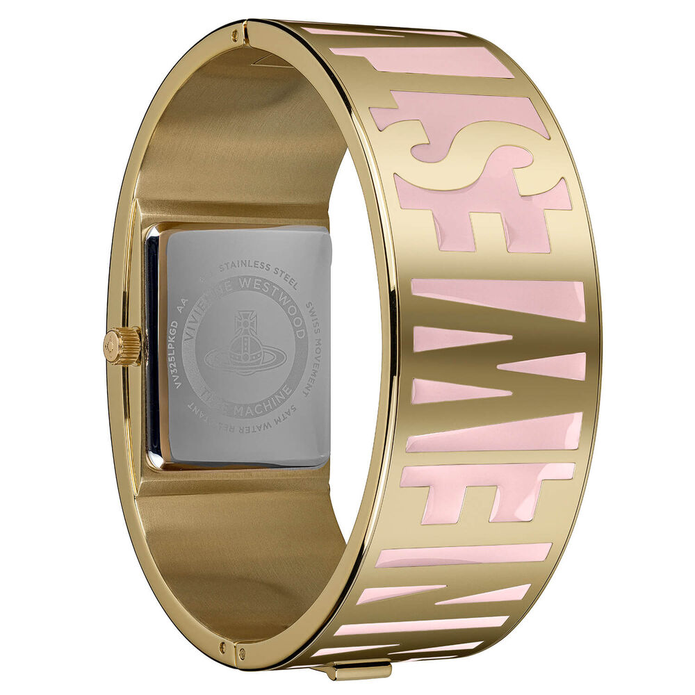 Vivienne Westwood Belvoir 25mm Pink Dial Pink & Gold Bangle Watch image number 4