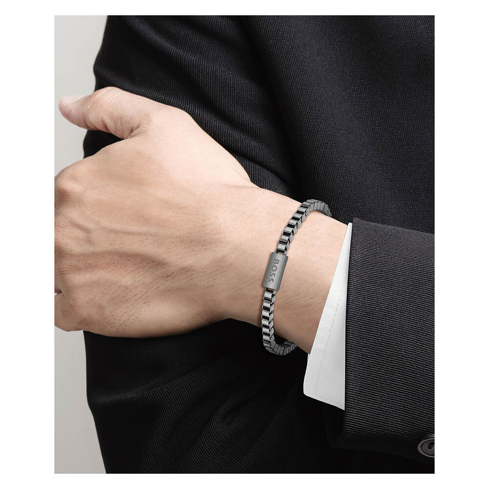 BOSS Mens Stainless Steel Bracelet