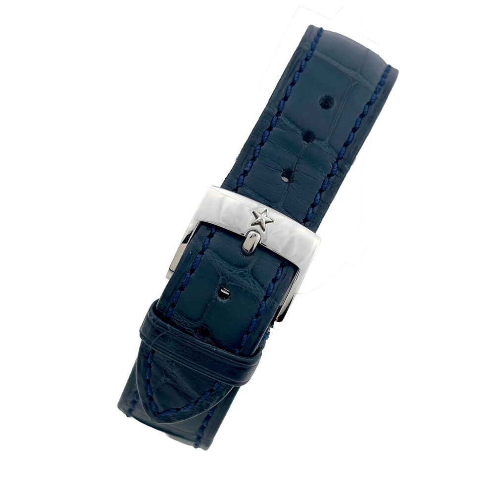 Pre-Owned Zenith Elite Classic 39mm Blue Dial Leather Strap Watch image number 2