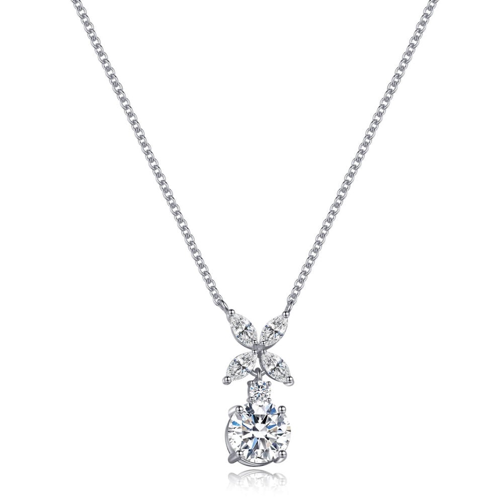 CARAT* London Jasmine Chicory Cubic Zirconia Pendant Necklace